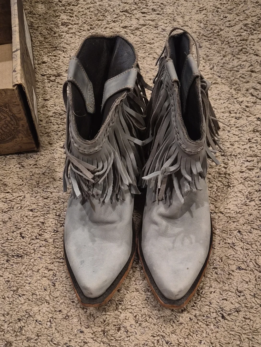 Liberty Black Fringe Spirit Of The West Fringe Boots, Size 10